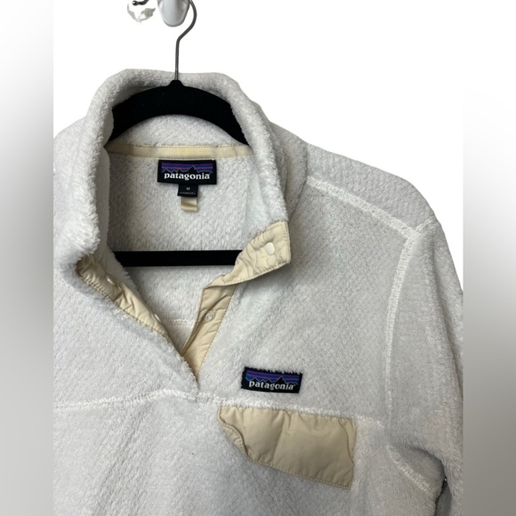 Patagonia Women's Medium Re-Tool Snap-T Pullover Jacket Fleece White M - Picture 2 of 7